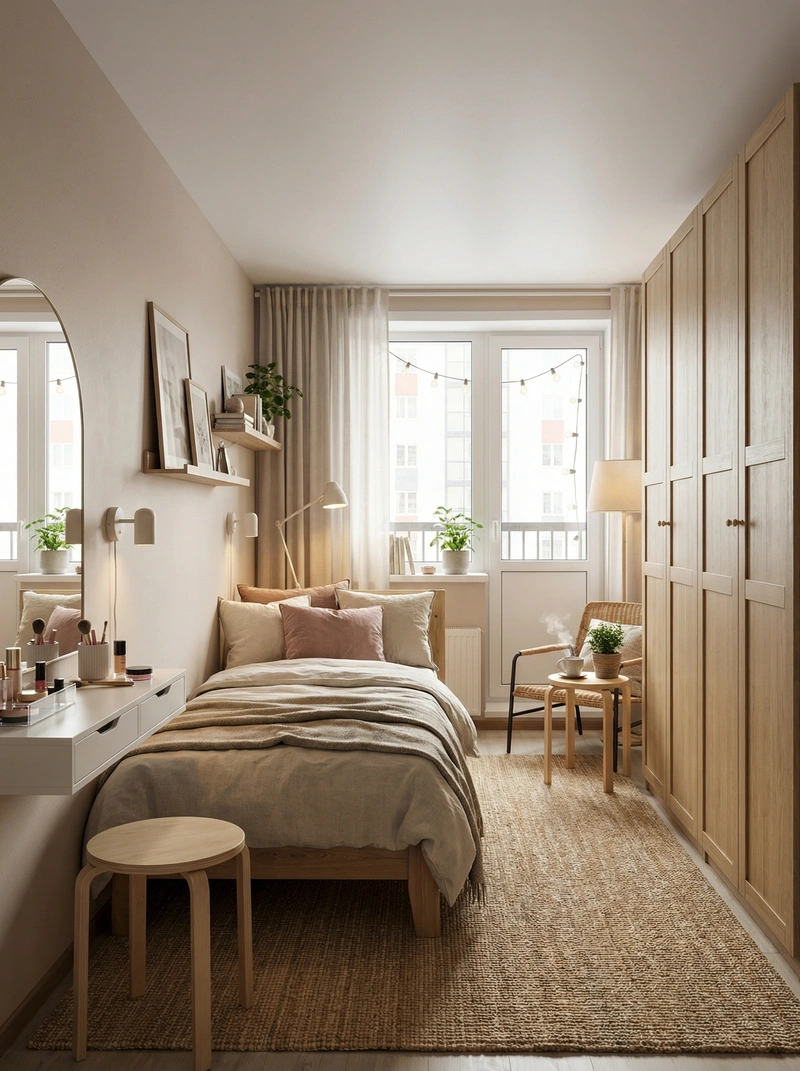 Дизайн интерьера в стиле Хюгге — Спальня от нейросети RoomGPT