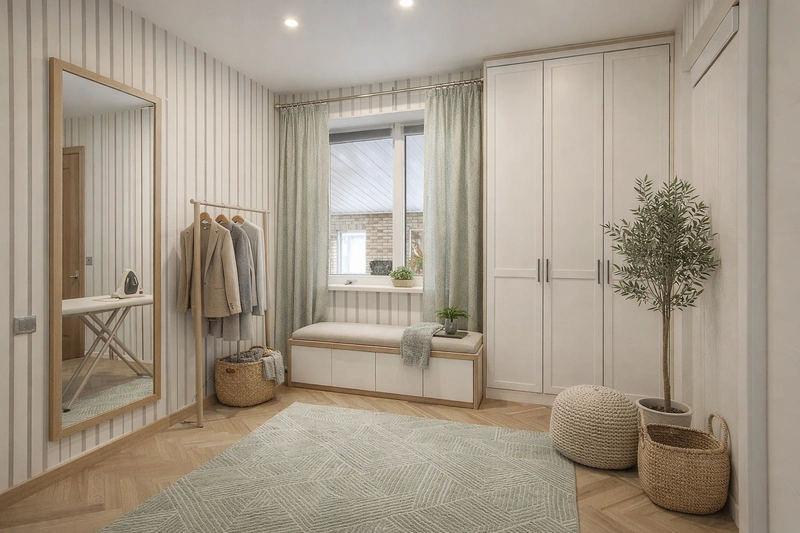 Дизайн гостиной в стиле Сканди — фото интерьера от нейросети RoomGPT