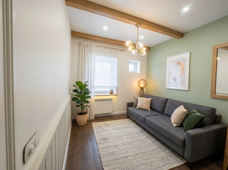 Дизайн интерьера в стиле Минимализм — Гостиная от нейросети RoomGPT