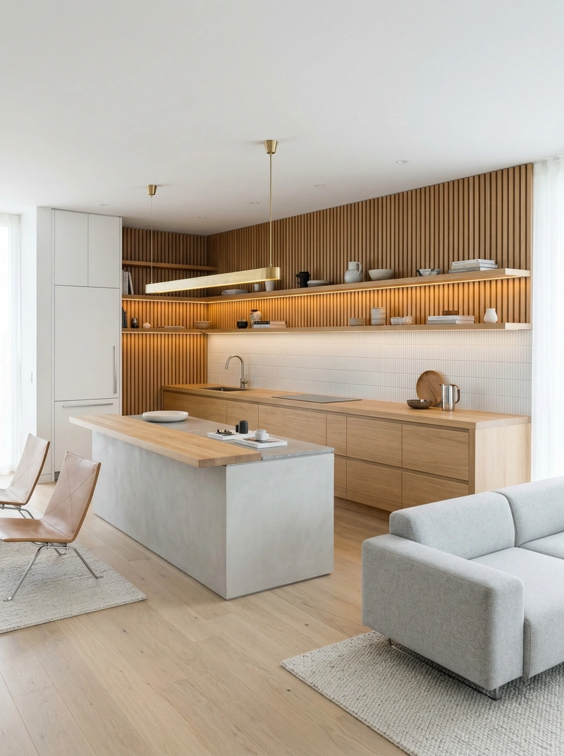 Дизайн интерьера в стиле Сканди — Гостиная от нейросети RoomGPT