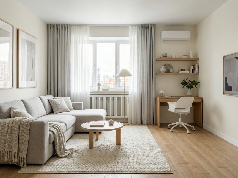 Дизайн интерьера в стиле Сканди — Гостиная от нейросети RoomGPT