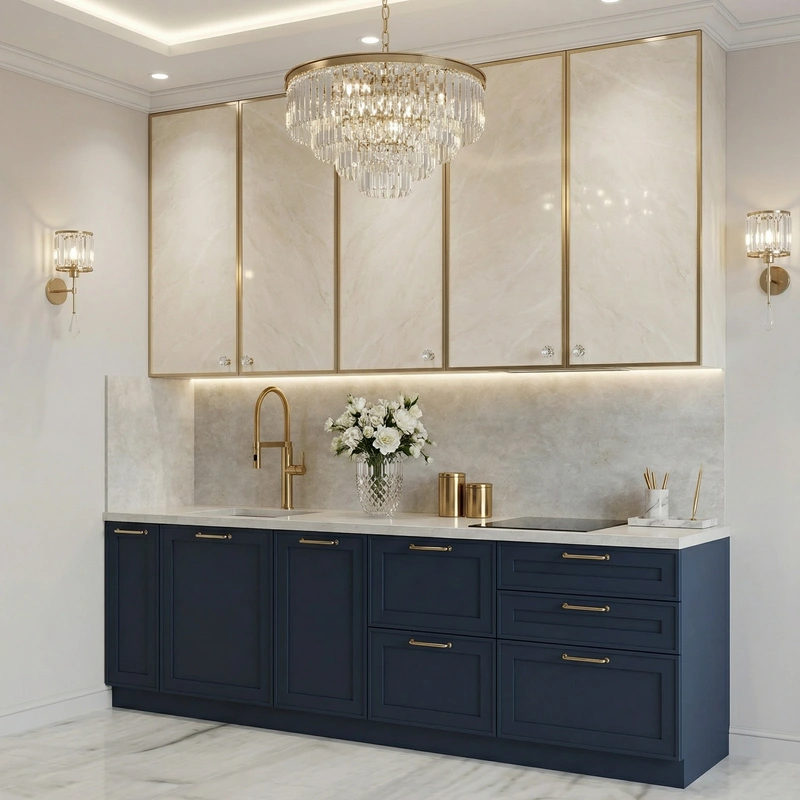 Дизайн интерьера в стиле Неоклассика — Кухня от нейросети RoomGPT