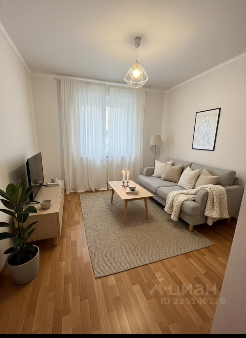 Дизайн интерьера в стиле Хюгге — Гостиная от нейросети RoomGPT