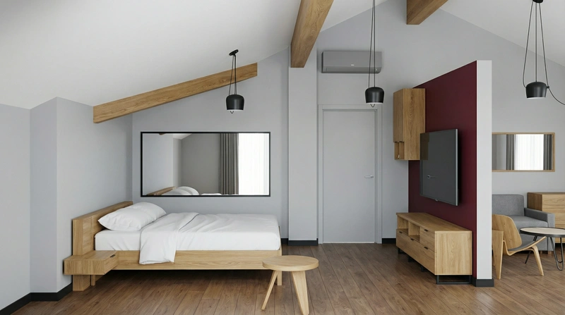 Дизайн интерьера в стиле Сканди — Спальня от нейросети RoomGPT