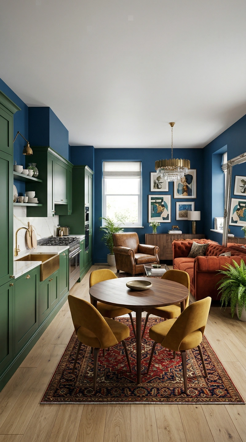 Дизайн гостиной в стиле Британский — фото интерьера от нейросети RoomGPT