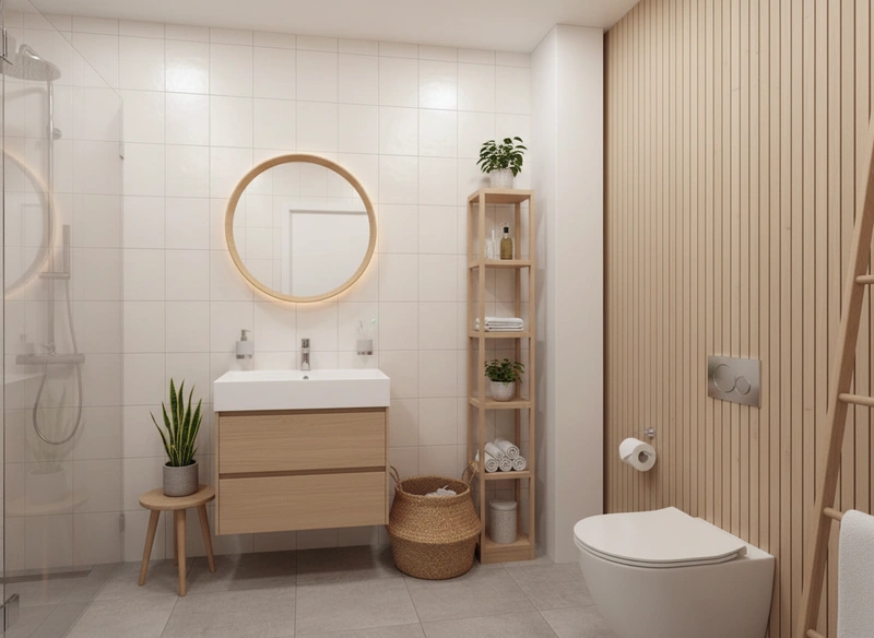 Дизайн интерьера в стиле Хюгге — Ванная от нейросети RoomGPT