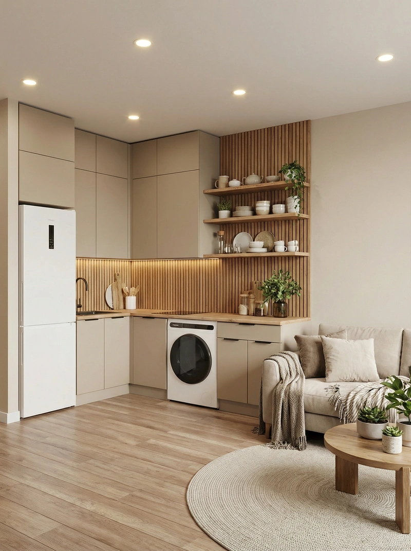 Дизайн интерьера в стиле Хюгге — Кухня от нейросети RoomGPT