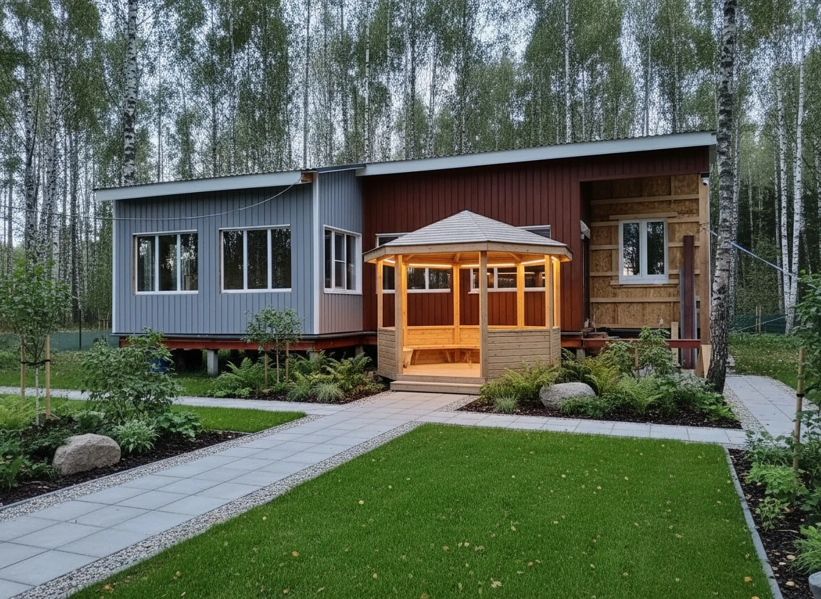 Ландшафтный дизайн в стиле Сканди — Участок от нейросети RoomGPT