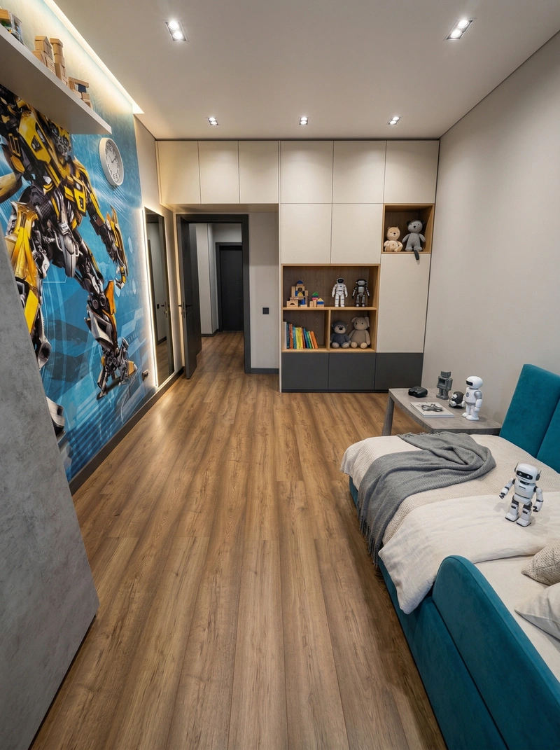 Дизайн детской в стиле Минимализм — фото интерьера от нейросети RoomGPT