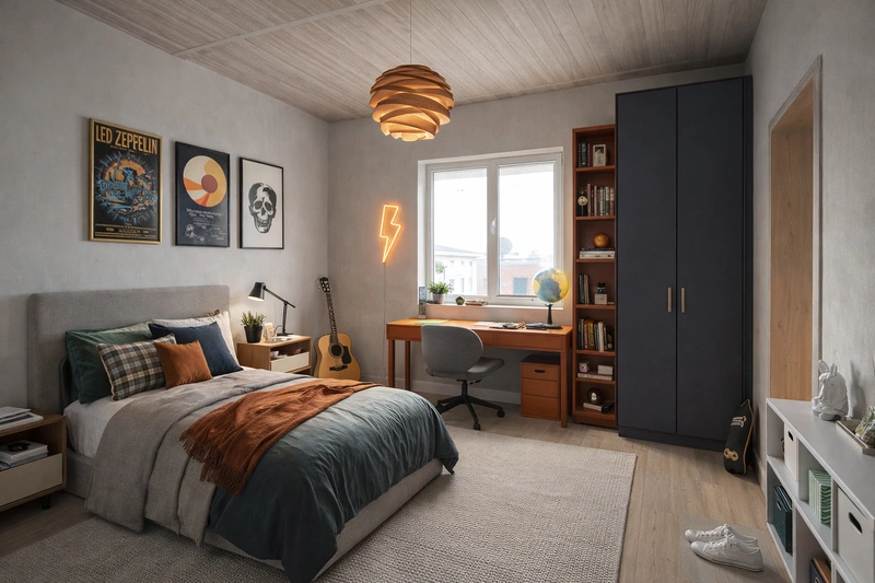 Дизайн интерьера в стиле Эклектика — Детская от нейросети RoomGPT