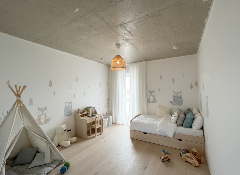 Дизайн интерьера в стиле Хюгге — Детская от нейросети RoomGPT