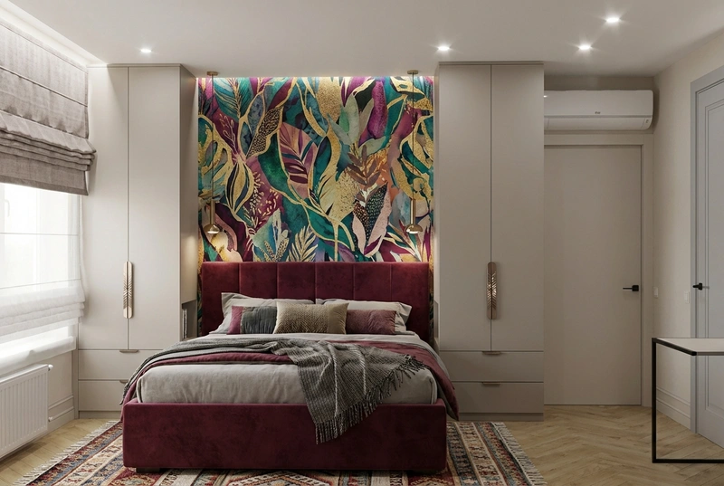 Дизайн интерьера в стиле Эклектика — Спальня от нейросети RoomGPT