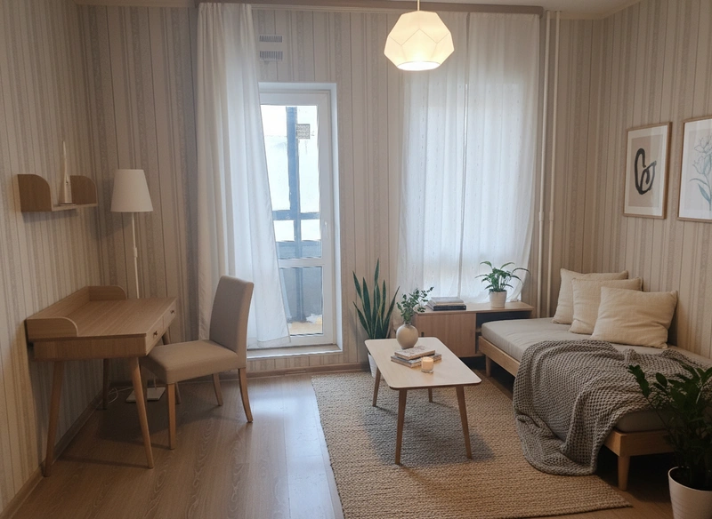 Дизайн интерьера в стиле Хюгге — Гостиная от нейросети RoomGPT