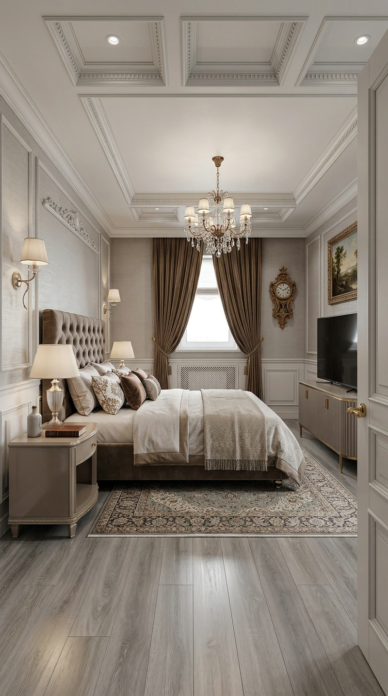 Дизайн интерьера в стиле Классика — Спальня от нейросети RoomGPT