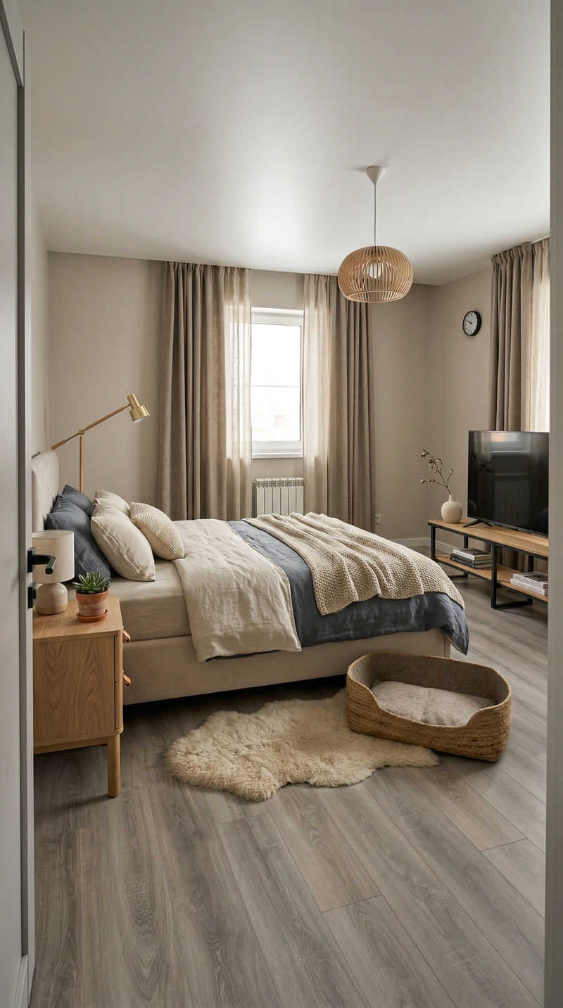 Дизайн интерьера в стиле Хюгге — Спальня от нейросети RoomGPT