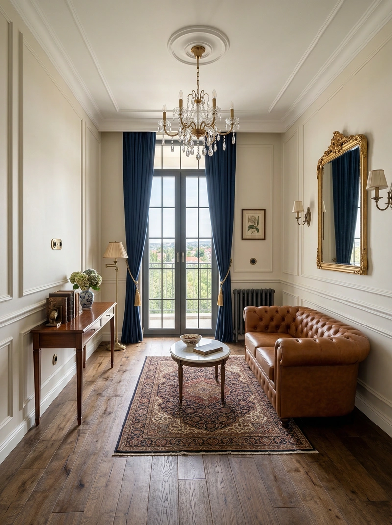 Дизайн интерьера в стиле Классика — Гостиная от нейросети RoomGPT