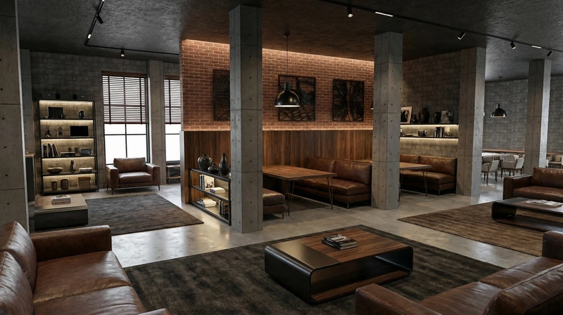 Дизайн гостиной в стиле Блэктэк — фото интерьера от нейросети RoomGPT