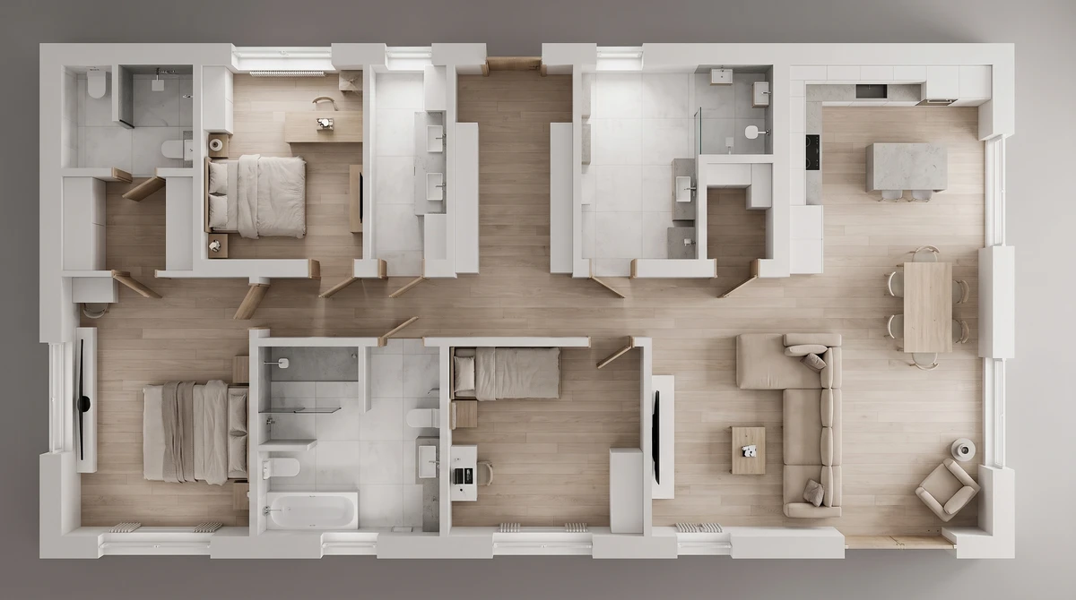 Дизайн гостиной в стиле Минимализм — фото интерьера от нейросети RoomGPT