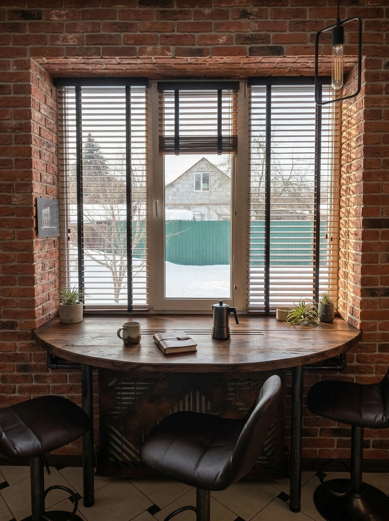 Дизайн кухни в стиле Лофт — фото интерьера от нейросети RoomGPT