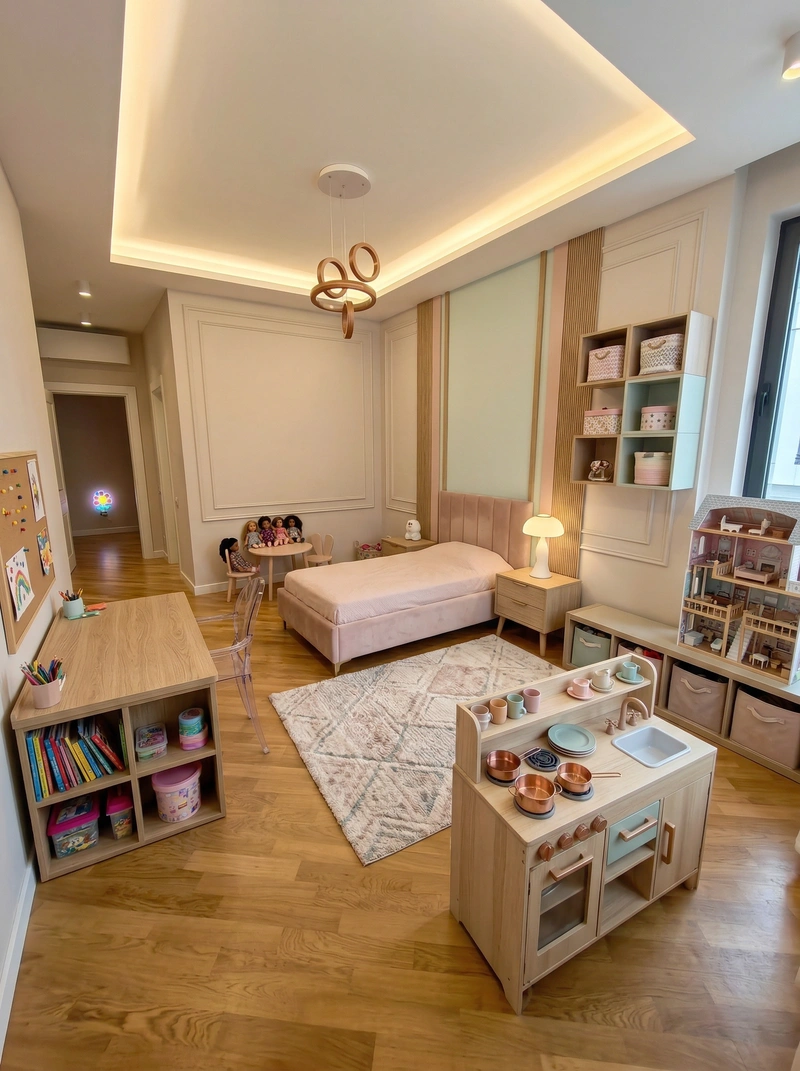 Дизайн интерьера в стиле Контемпорари — Детская от нейросети RoomGPT