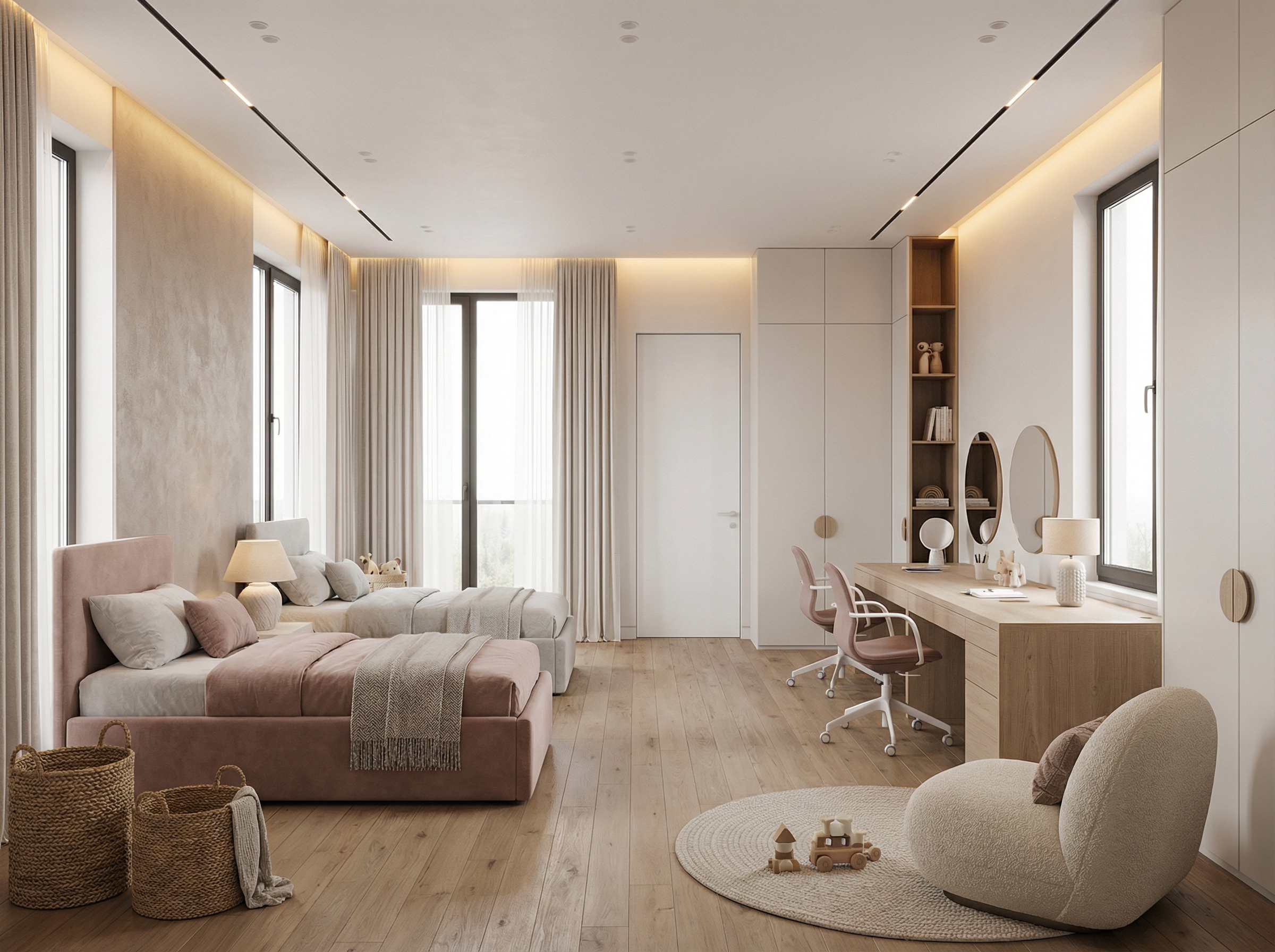 Дизайн детской в стиле Минимализм — фото интерьера от нейросети RoomGPT