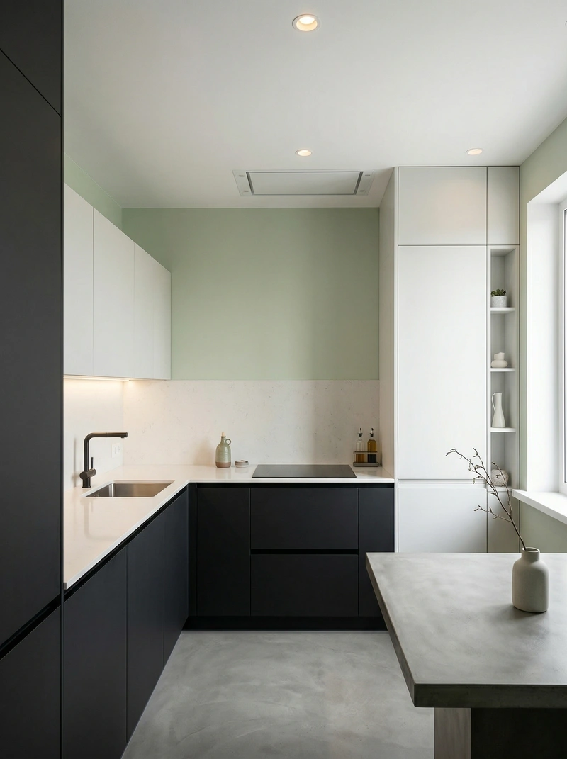 Дизайн кухни в стиле Минимализм — фото интерьера от нейросети RoomGPT