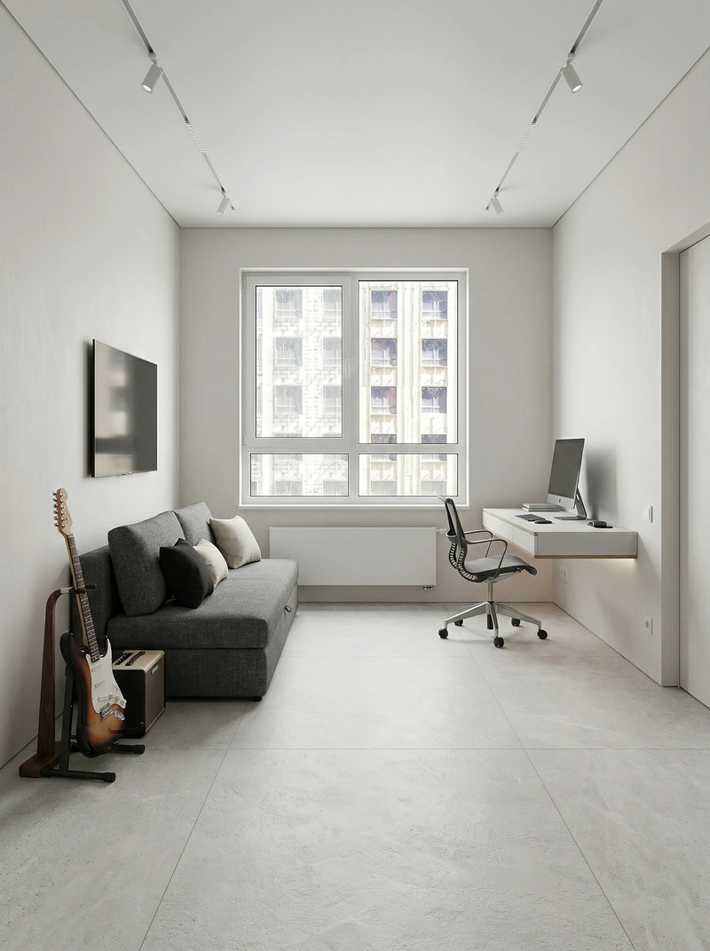 Дизайн спальни в стиле Минимализм — фото интерьера от нейросети RoomGPT