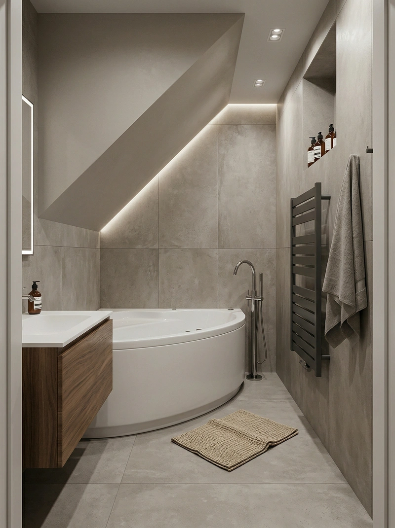 Дизайн ванной в стиле Минимализм — фото интерьера от нейросети RoomGPT