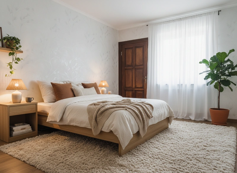 Дизайн интерьера в стиле Хюгге — Спальня от нейросети RoomGPT