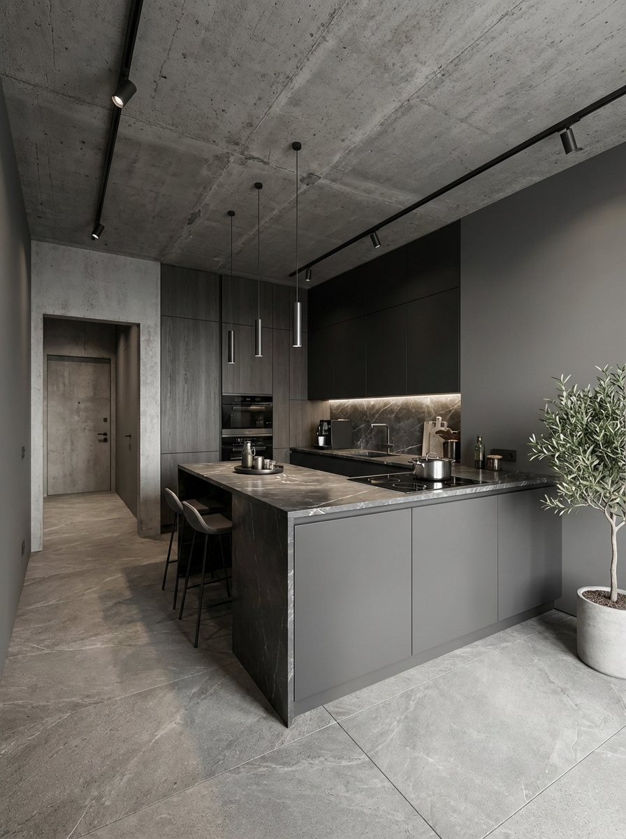 Дизайн кухни в стиле Минимализм — фото интерьера от нейросети RoomGPT