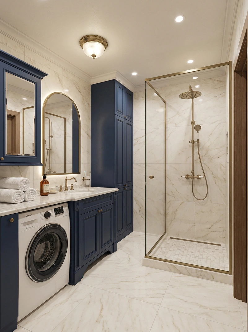 Дизайн интерьера в стиле Классика — Ванная от нейросети RoomGPT