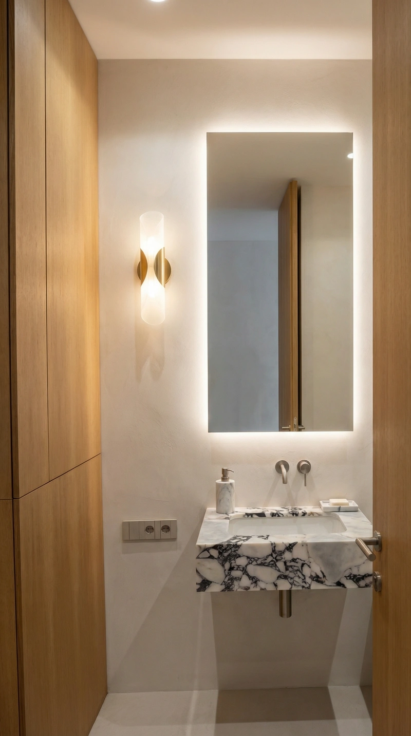 Дизайн интерьера в стиле Контемпорари — Ванная от нейросети RoomGPT