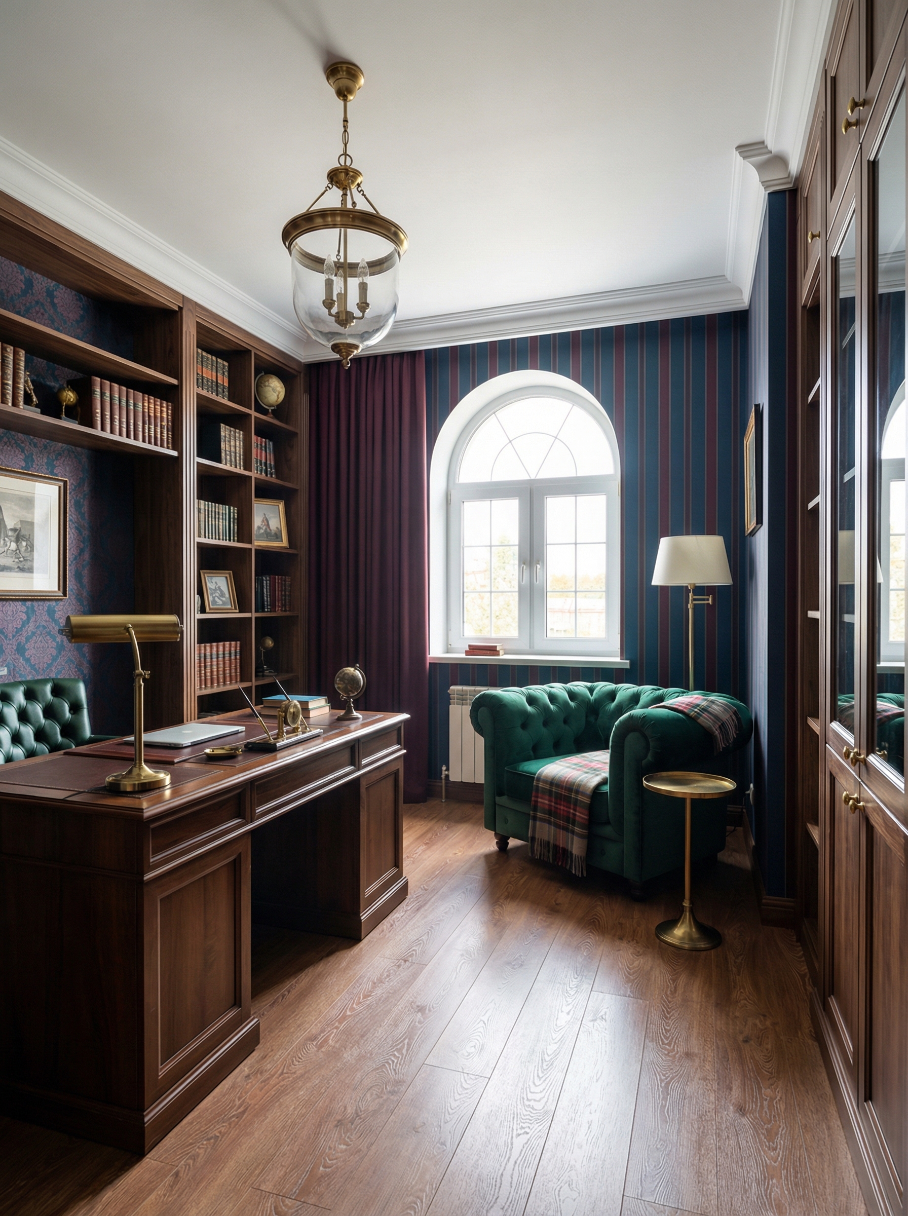 Дизайн гостиной в стиле Британский — фото интерьера от нейросети RoomGPT