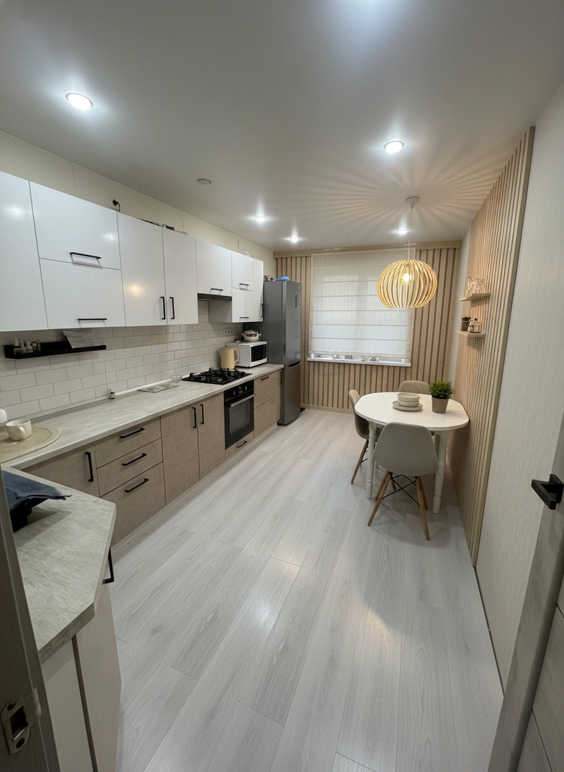 Дизайн интерьера в стиле Хюгге — Кухня от нейросети RoomGPT