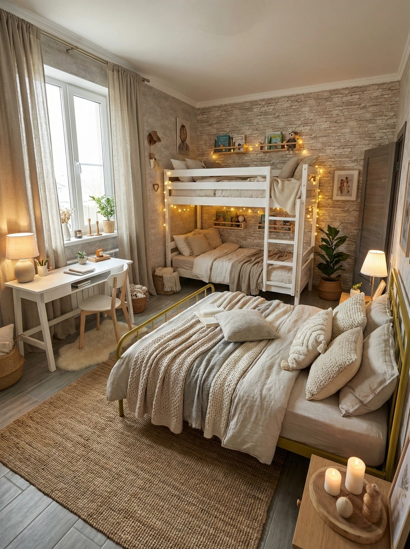 Дизайн интерьера в стиле Хюгге — Спальня от нейросети RoomGPT