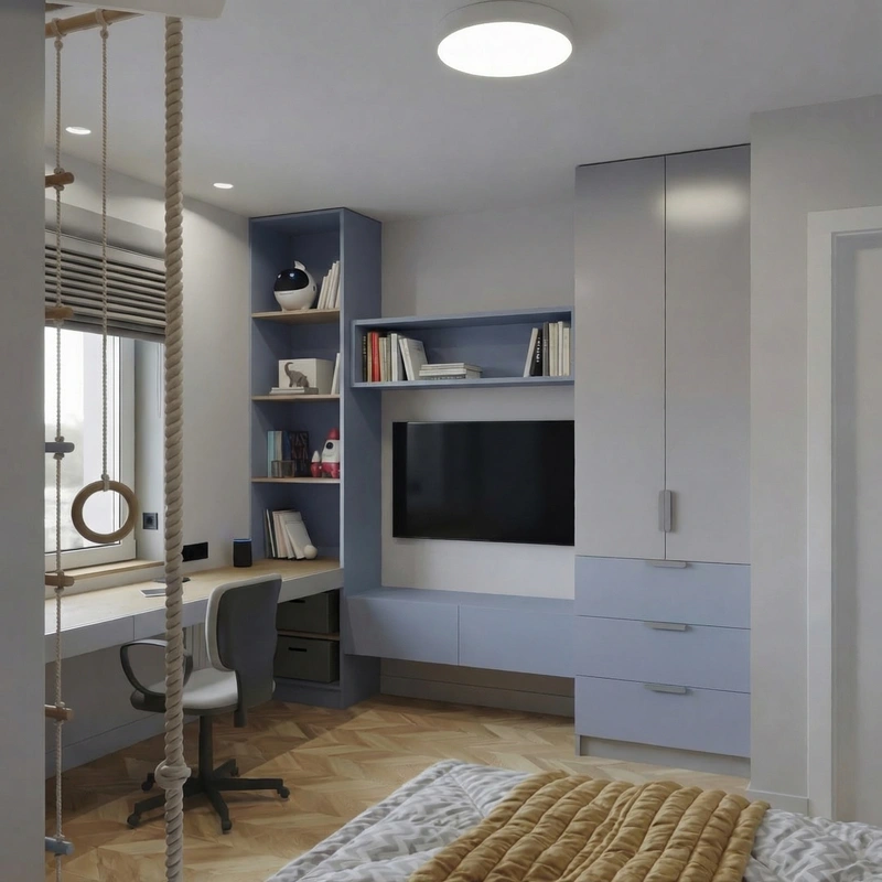 Дизайн детской в стиле Без стиля — фото интерьера от нейросети RoomGPT