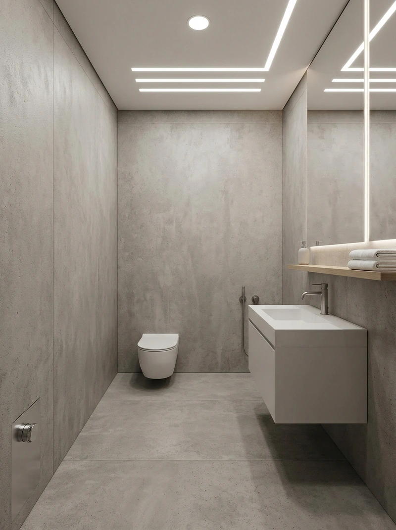 Дизайн ванной в стиле Минимализм — фото интерьера от нейросети RoomGPT