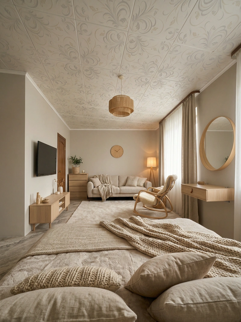 Дизайн интерьера в стиле Хюгге — Спальня от нейросети RoomGPT
