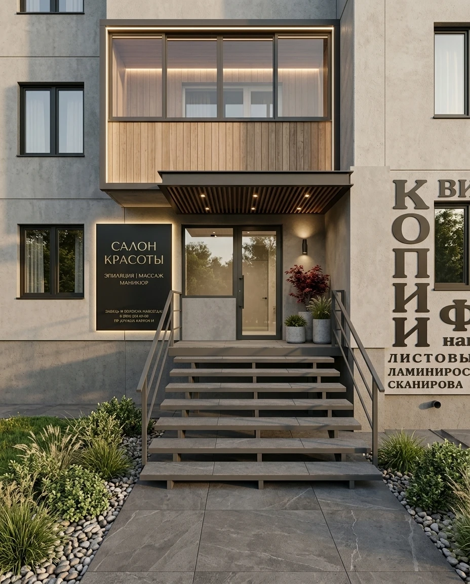 Дизайн фасада в стиле Минимализм — Фасад от нейросети RoomGPT