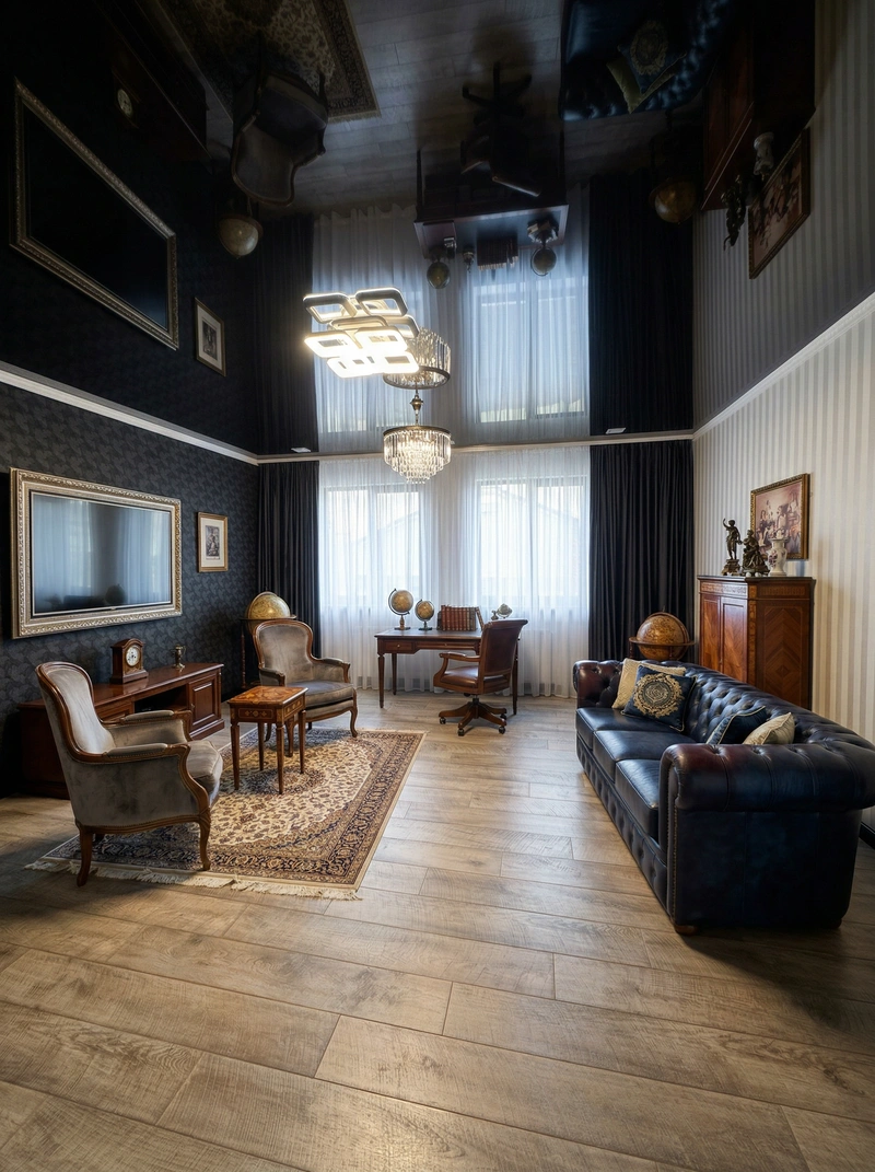 Дизайн интерьера в стиле Классика — Гостиная от нейросети RoomGPT