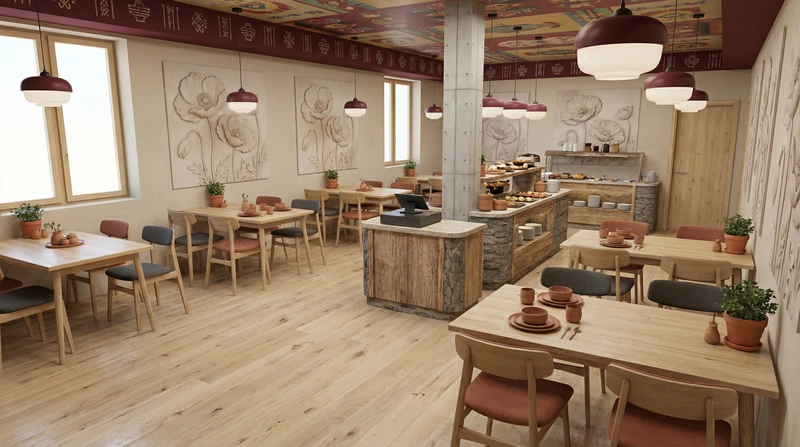 Дизайн кухни в стиле Japandi — фото интерьера от нейросети RoomGPT