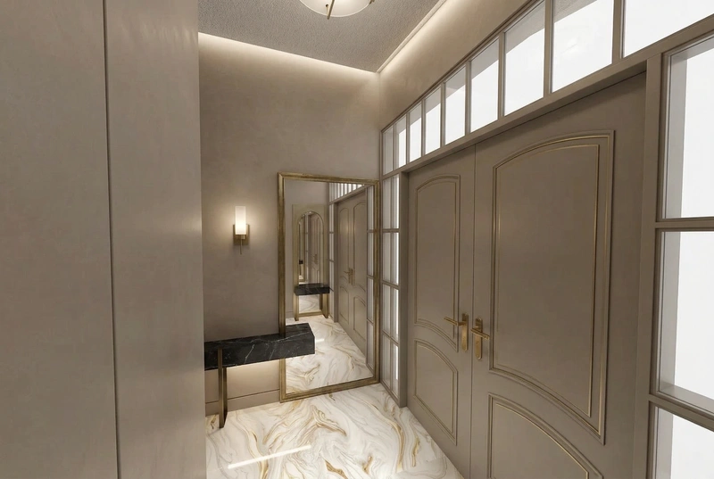 Дизайн интерьера в стиле Контемпорари — Прихожая от нейросети RoomGPT