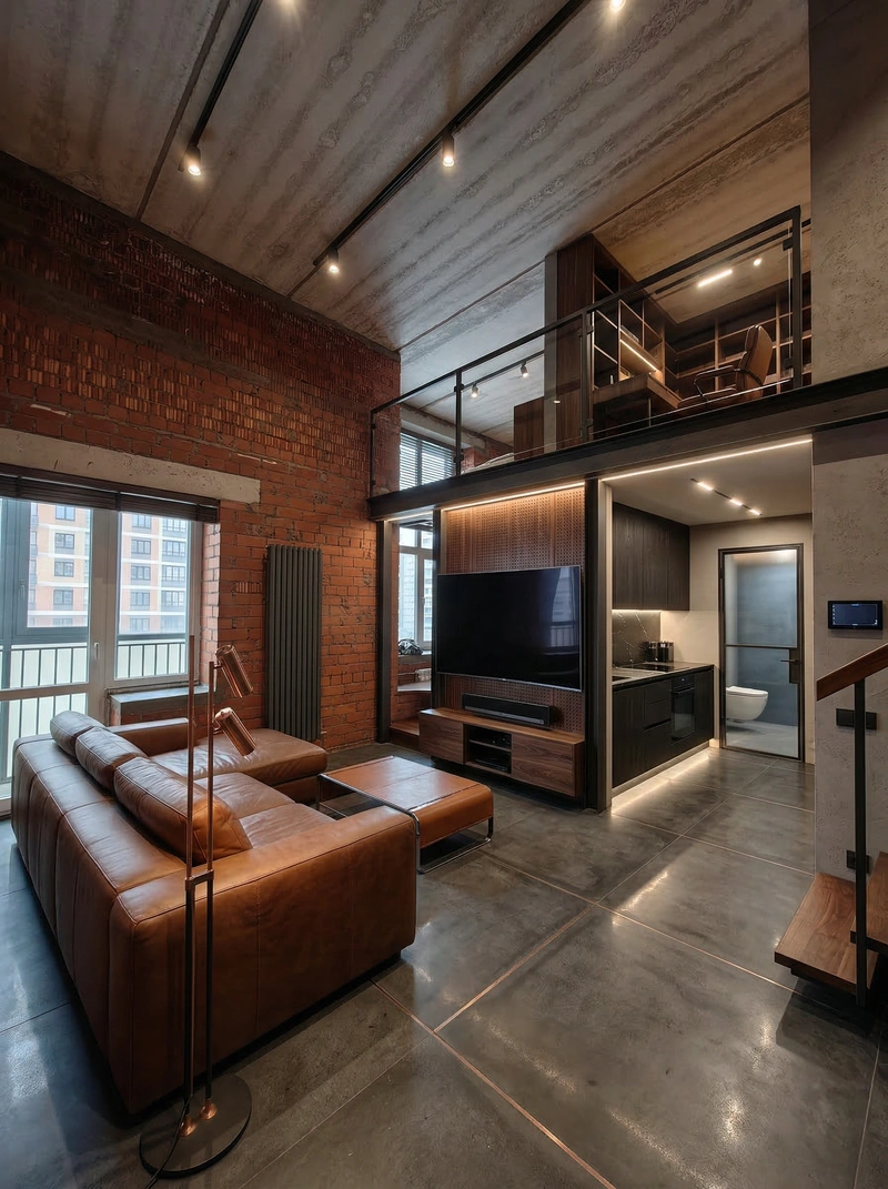 Дизайн гостиной в стиле Блэктэк — фото интерьера от нейросети RoomGPT