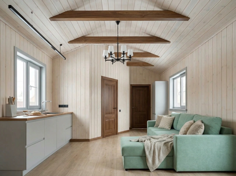 Дизайн интерьера в стиле Сканди — Гостиная от нейросети RoomGPT