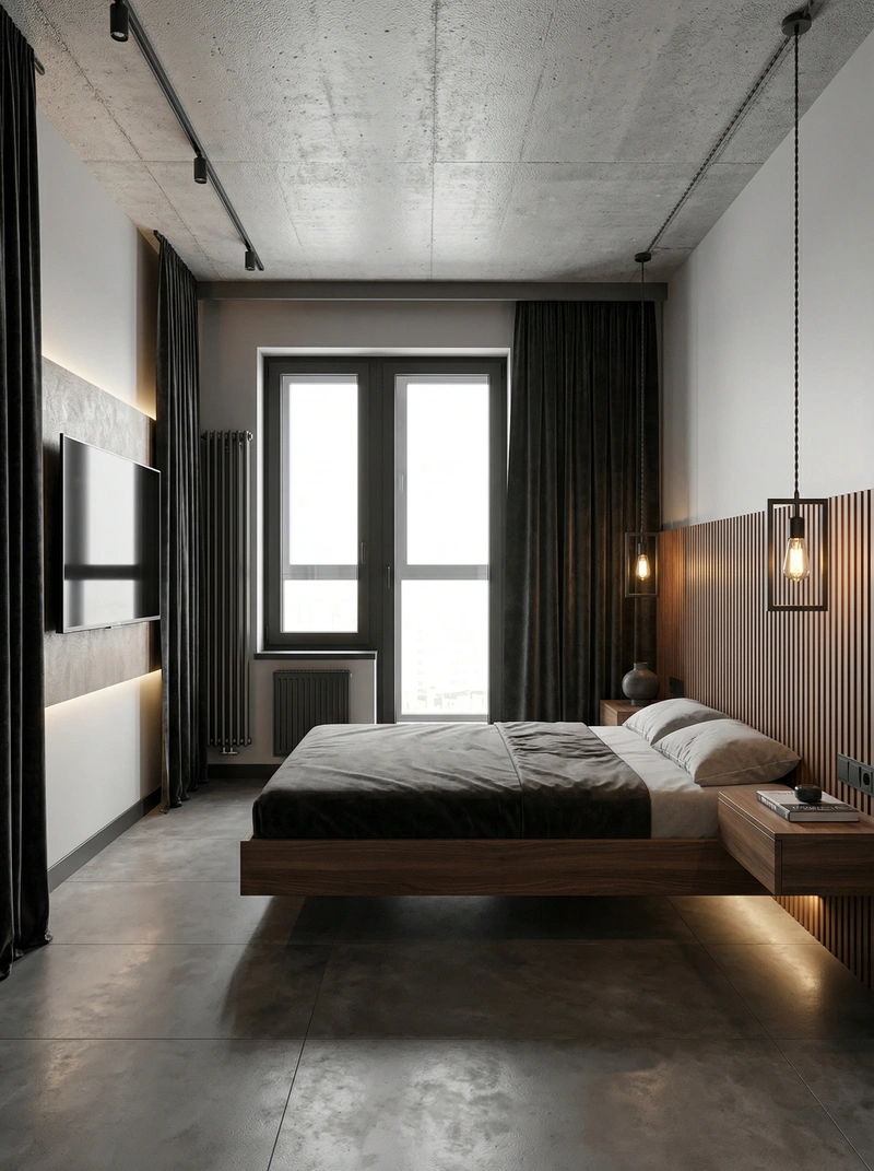 Дизайн спальни в стиле Минимализм — фото интерьера от нейросети RoomGPT