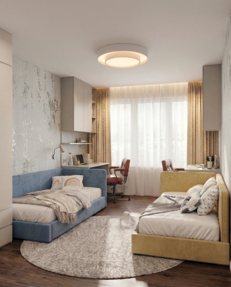 Дизайн детской в стиле Минимализм — фото интерьера от нейросети RoomGPT