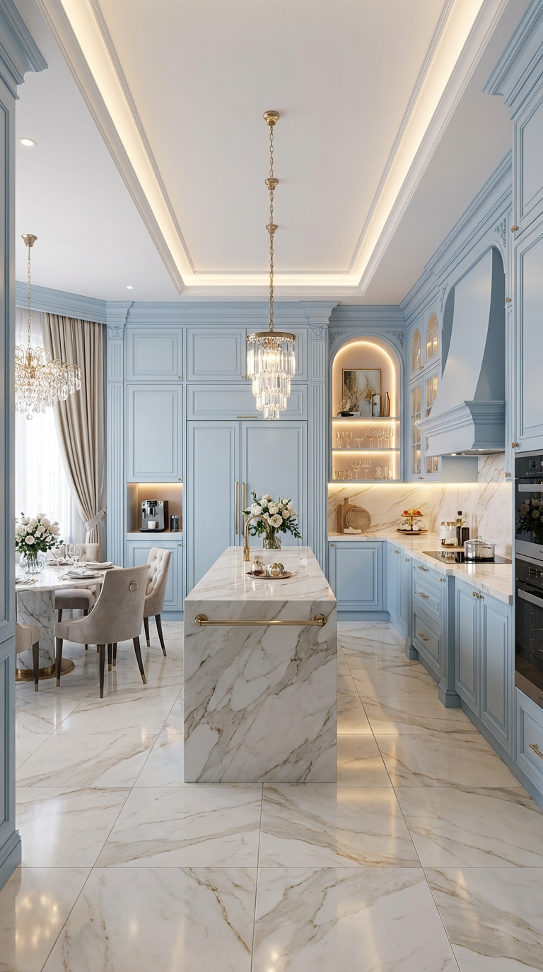 Дизайн кухни в стиле Классика — фото интерьера от нейросети RoomGPT