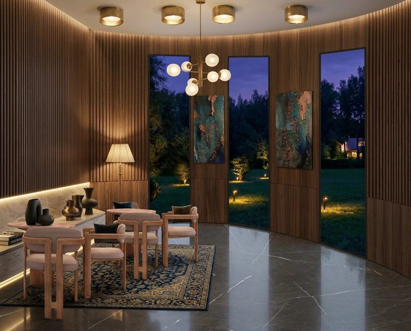 Дизайн гостиной в стиле Эклектика — фото интерьера от нейросети RoomGPT