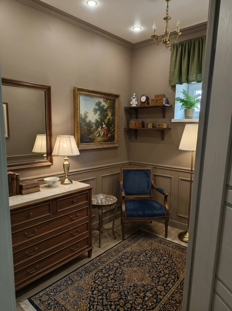 Дизайн интерьера в стиле Классика — Гостиная от нейросети RoomGPT