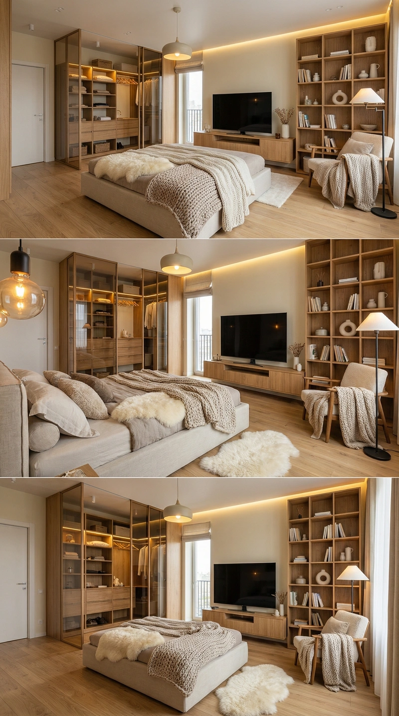 Дизайн интерьера в стиле Хюгге — Спальня от нейросети RoomGPT